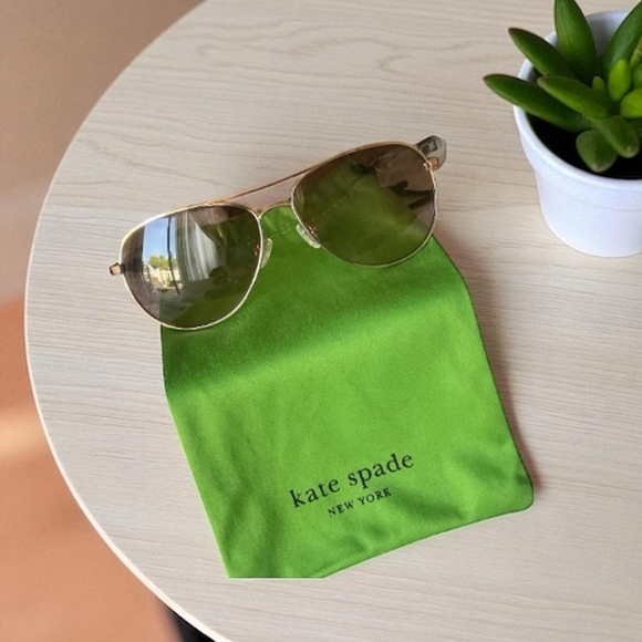Kate Spade New York Accessories - Kate Spade New York emmaline rose Gold Aviator Sunglasses One Size